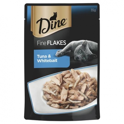 Dine Fine Flakes Tuna & Whitebait 35g