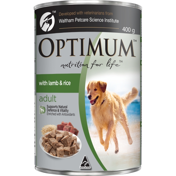 Optimum Adult Dog Food Lamb & Rice 400g