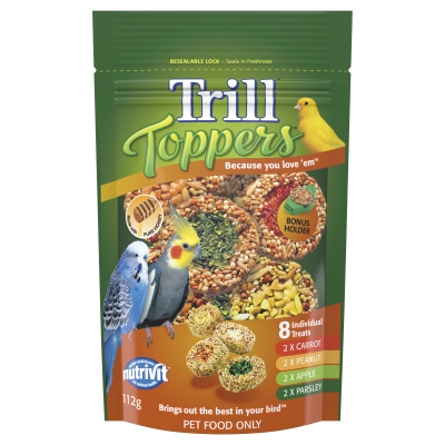 Trill Toppers Dry Bird Seed Mix 8 Pack 112g