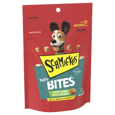 Schmackos Tasty Bites Chewy Cubes With Chicken 130g