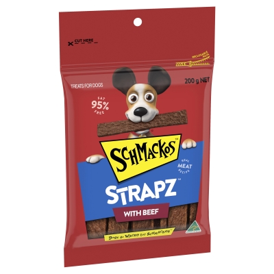 Schmackos Strapz With Beef 200g