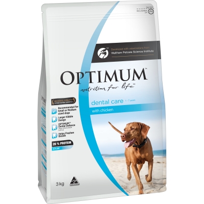 Optimum Adult Dry Dog Food Dental Care Chicken 3kg