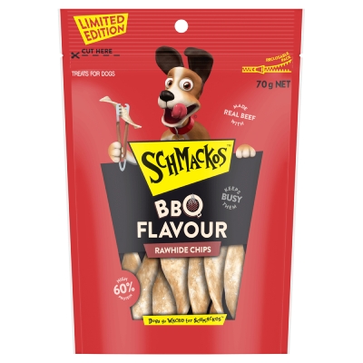 Schmacko's Rawhide Chips BBQ Bacon 70g