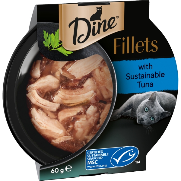 Dine Cat Food Fillets with Sustainable Tuna 60g