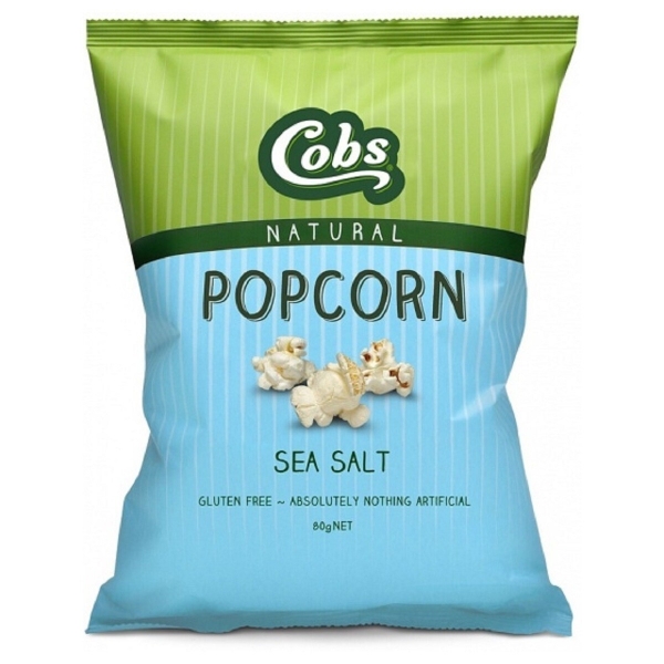 Cobs Natural Sea Salt Popcorn 80g