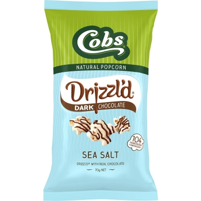 Cobs Popcorn Drizzl'd Dark Chocolate Sea Salt 70g