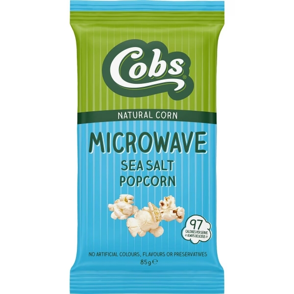 Cobs Microwave Natural Popcorn Sea Salt 85g