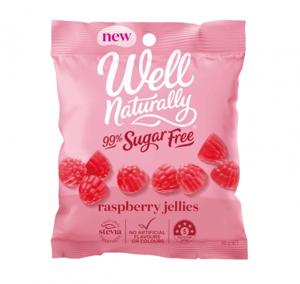 Well Naturally Raspberry Jellies 99% Sugar Free 90g