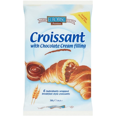 Eurobisc Chocolate Croissants 6 Pack 300g