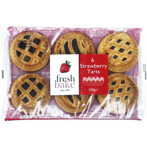 Fresh Bake Strawberry Tarts 6 Pack 250g