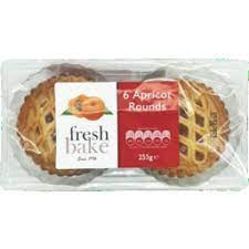 Fresh Bake Apricot Lattice Rounds 6 Pack 255g