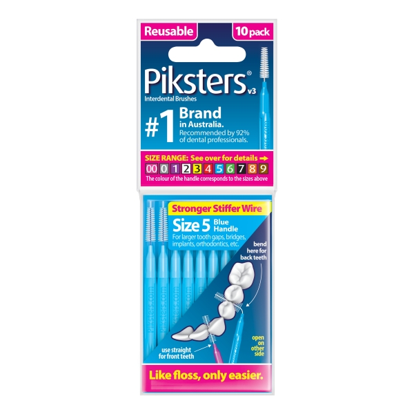 Piksters Interdental Brushes Blue Size 5 10 Pack