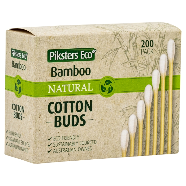 Piksters Eco Bamboo Cotton Buds 200 Pack