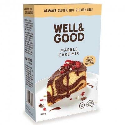 Well & Good Marble Cake Mix With Choc Frosting Gluten Free 460g