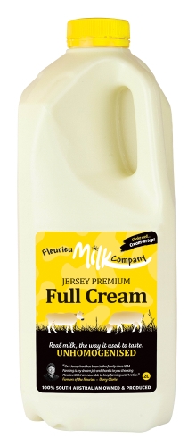 Fleurieu Milk Co Jersey Premium Full Cream Milk Unhomogenised 2lt