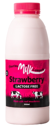 Fleurieu Milk Co Strawberry Milk Lactose Free 500ml