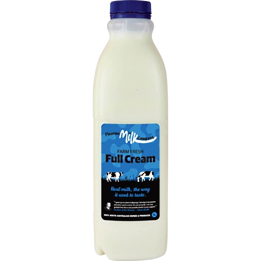 Fleurieu Milk Co Farm Fresh Full Cream Milk 1lt