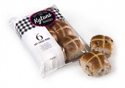 Kytons Bakery Hot Cross Buns Fruit 6 Pack 500g