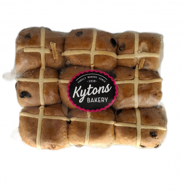 Kytons Bakery Hot Cross Buns Traditional Mini 9 Pack 370g