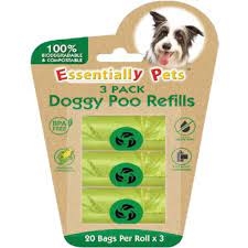 Essentiallly Pets Bio Poo Bags Refill 3 Pack