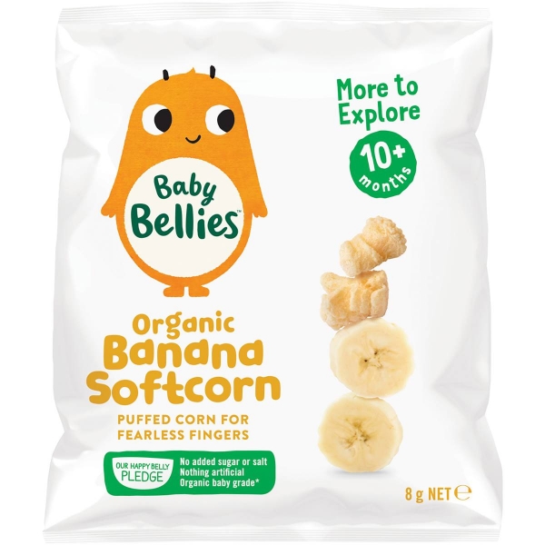 Baby Bellies Organic Softcorn Banana 10+ Months 8g