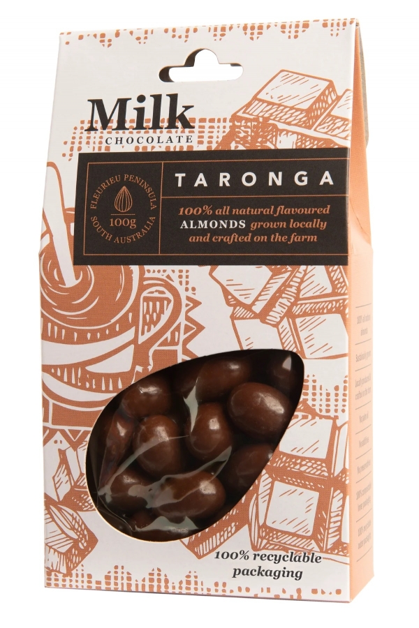 Taronga Almonds Milk Chocolate 100g