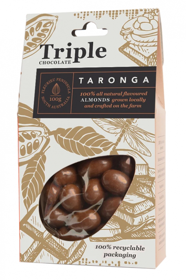 Taronga Almonds Triple Choc 100g