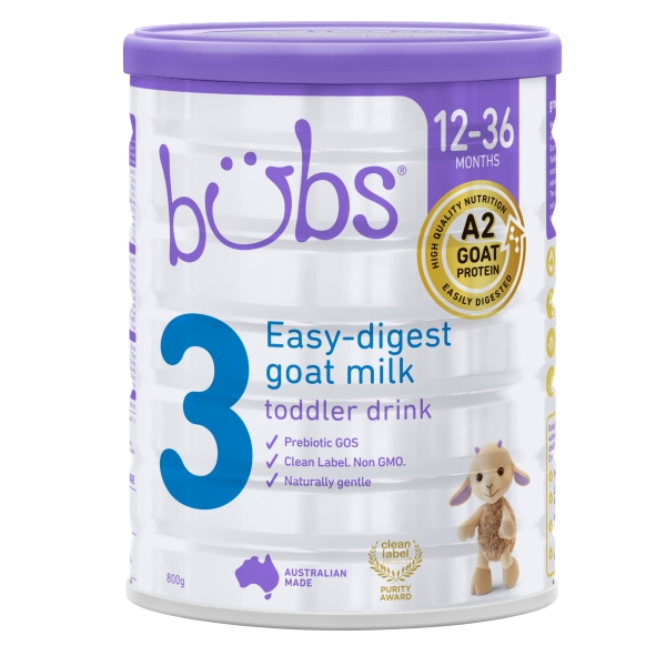 Bubs Goat Toddler Milk Stage 3 12-36 Months 800g