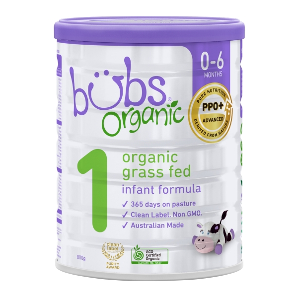 Bubs Organic Grass Fed Stage 1 Infant Formula 800g