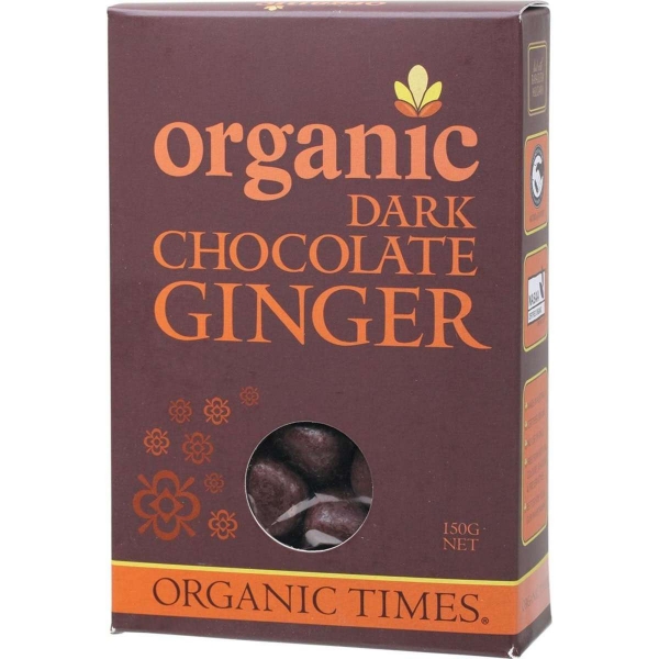 Organic Times Dark Chocolate Ginger 150g