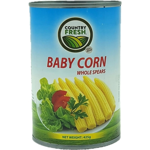 Country Fresh Whole Baby Corn Spears 425g