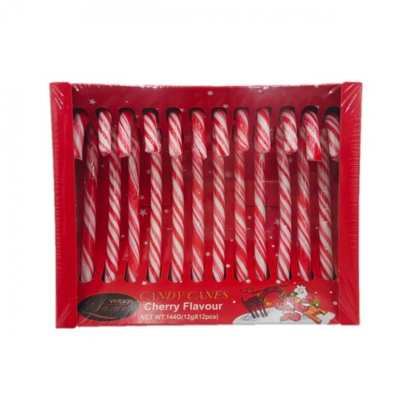 Vintage Luxury Candy Canes Cherry 12 Pack 144g