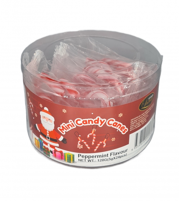 Vintage Luxury Mini Candy Canes Peppermint 24 Pack 120g