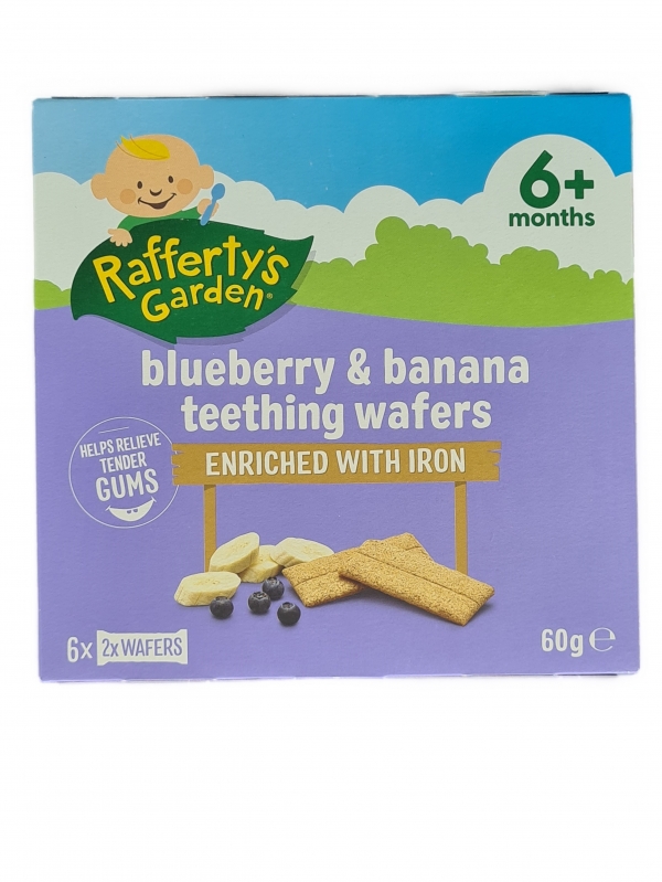 Rafferty's Garden Teething Wafer Blueberry & Banana 6+ Months 60g