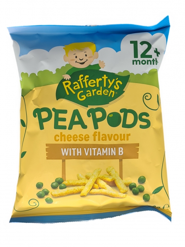 Rafferty's Garden Pea Pods Cheese Flavour 12+ Months 40g