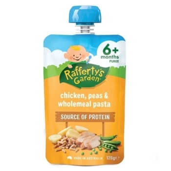 Rafferty's Garden Chicken Peas & Wholemeal Pasta Pouch 6+ Months 120g