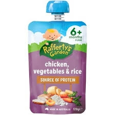 Rafferty's Garden Chicken Vegetables & Rice 6+ Months 120g