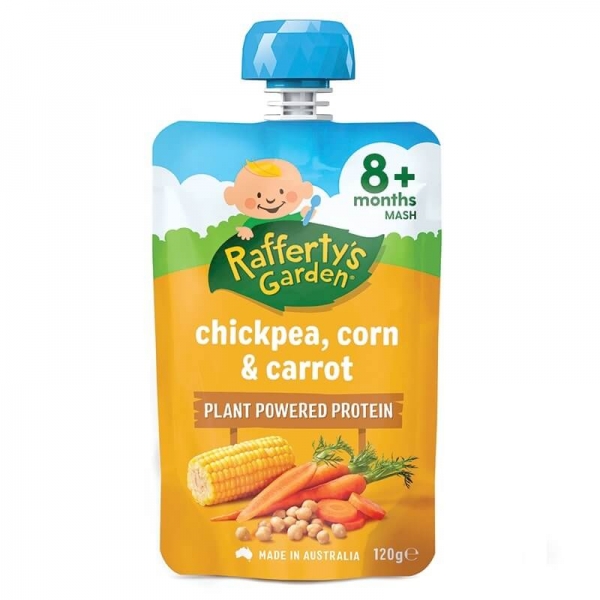 Rafferty's Garden Chickpea Corn & Carrot Pouch 8+ Months 120g