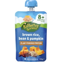 Rafferty's Garden Brown Rice Bean & Pumpkin Pouch 8+ Months 120g