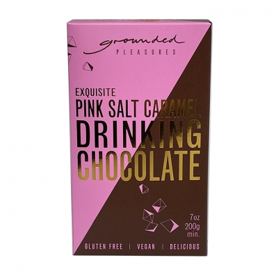 Grounded Pleasures Pink Salt Caramel Drinking Chocolate 200g