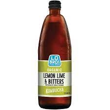 Lo Bros Lemon Lime & Bitters Kombucha Soda 750ml