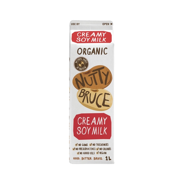 Nutty Bruce Organic Milk Creamy Soy 1lt