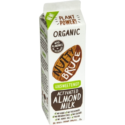 Nutty Bruce Milk Almond Unsweetened 1lt