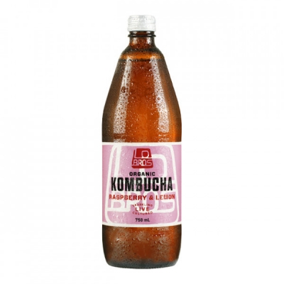 Lo Bros Organic Kombucha Raspberry & Lemon 750ml