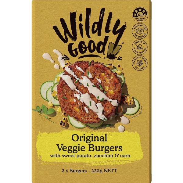 Wildly Good Burgers Original Veggie 2 Pack 220g