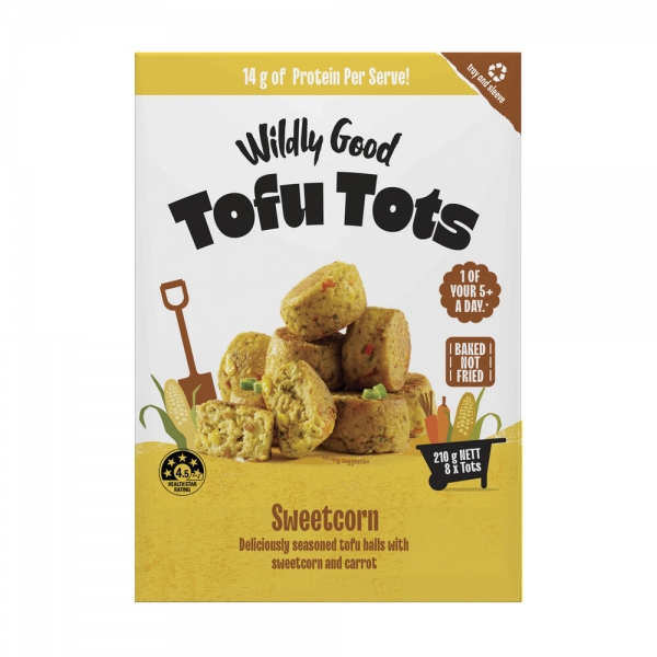 Wildly Good Tofu Tots Sweetcorn 210g