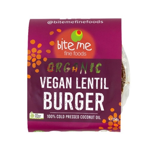 Bite Me Fine Foods Organic Vegan Lentil Burger 250g