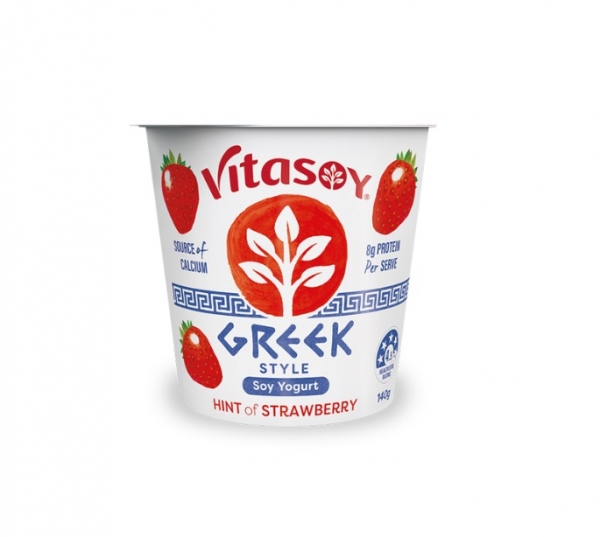 Vitasoy Greek Style Soy Yoghurt Strawberry 140g