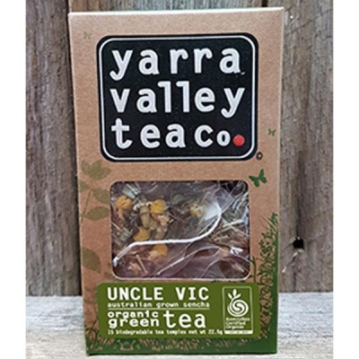 Yarra Valley Tea Co Uncle Vic Organic Green Tea 15 pack