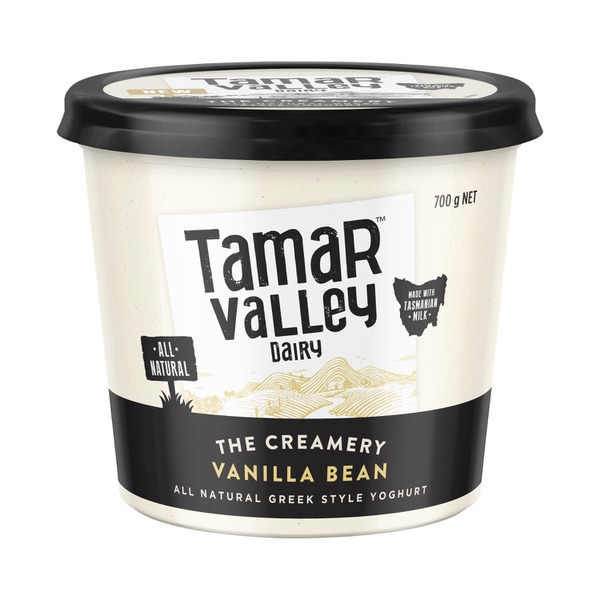 Tamar Valley Yoghurt Greek Style Vanilla Bean 700g